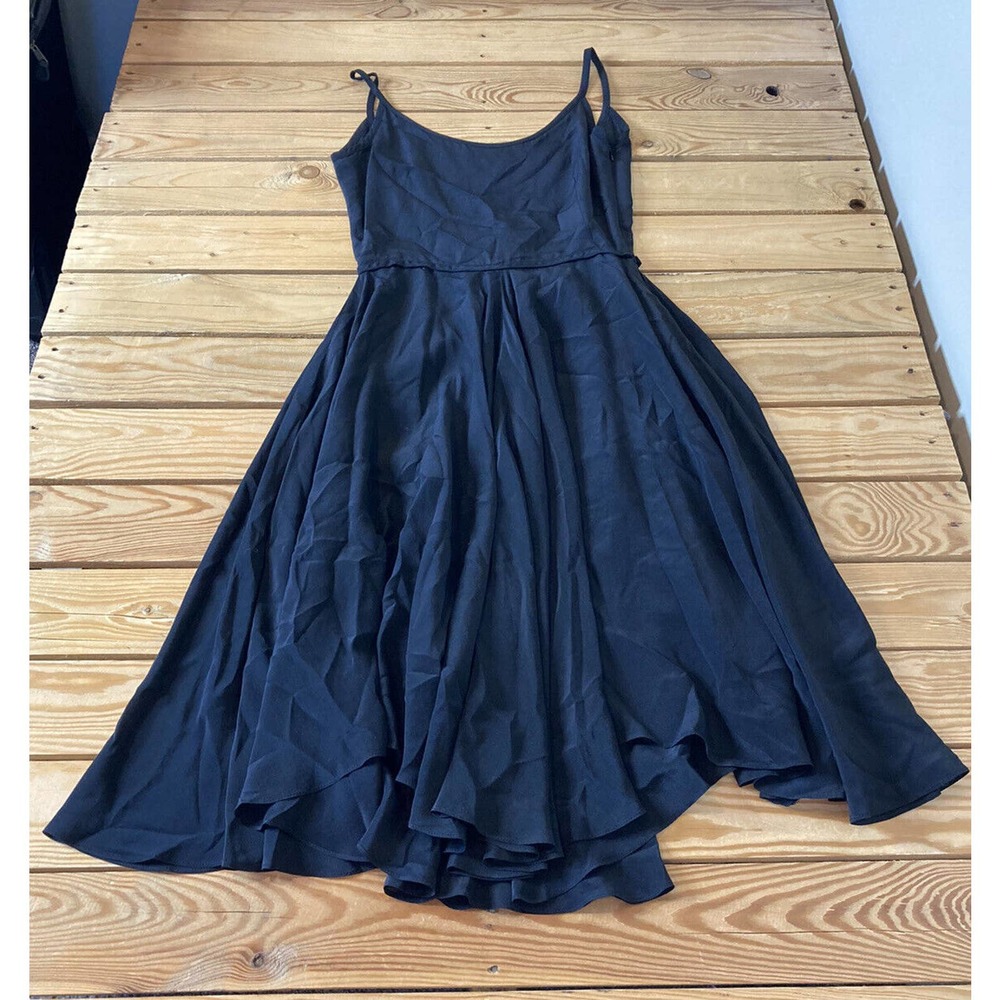 NWT Co Sleeveless Silk Midi Dress Size XS Women’s Black MSRP $255